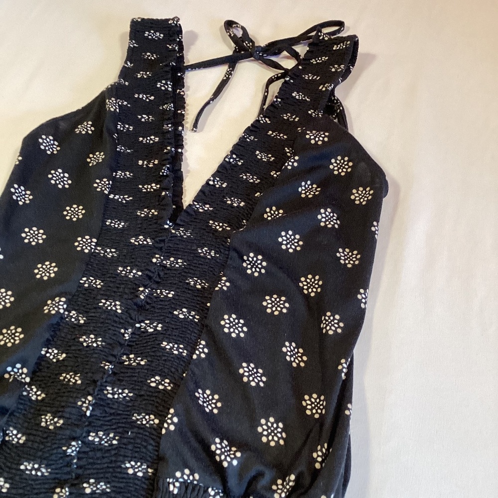 Black v-neck tank top